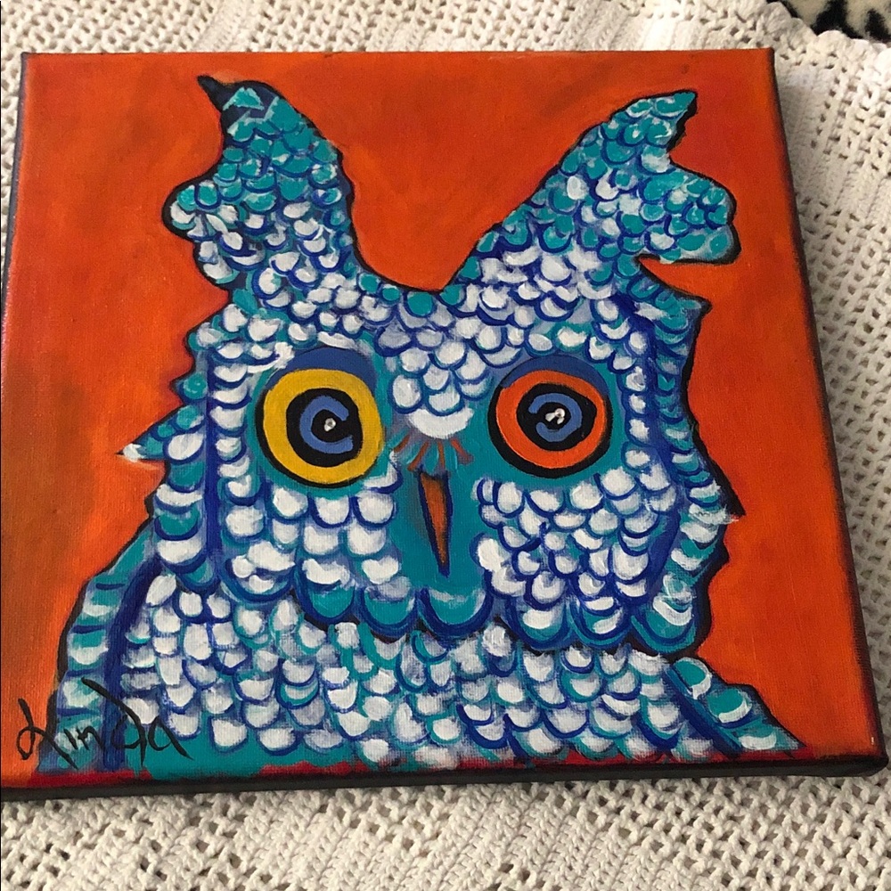 Vibrant Owl Canvas Art